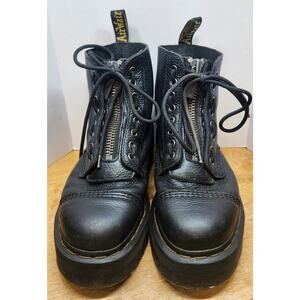 Dr. Martens Sinclair Women's Milled Nappa Leather Boots - Black Sz 8